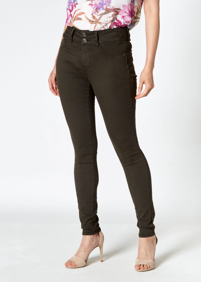High-Waisted Skinny Jeans (Black)