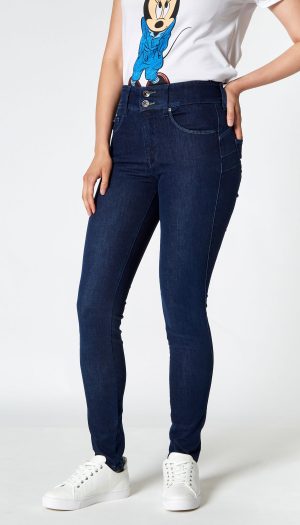 Salsa Skinny Jeans with Tummy-Tuck Effect (Blue)