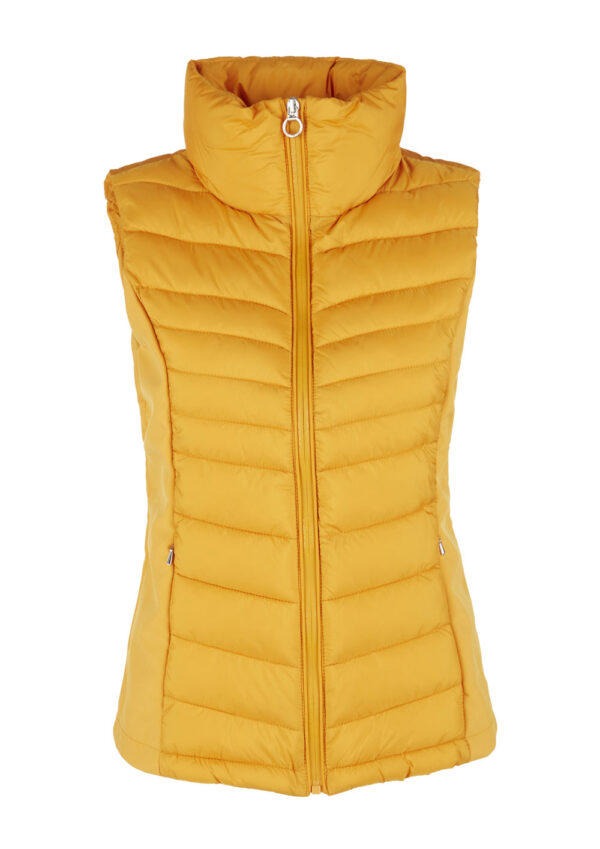 Quilted Body Warmer in Mustard Yellow - The Purple Orange